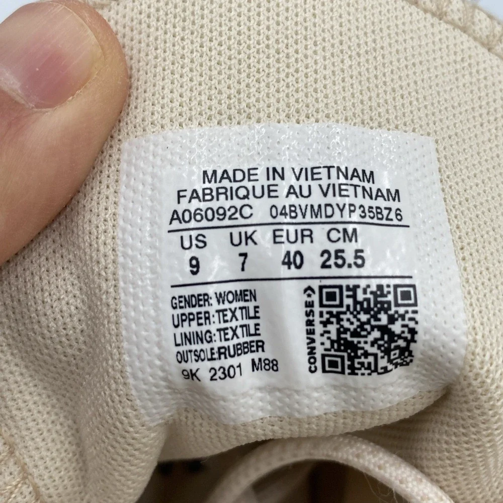 Converse Chuck Taylor All Star Lift Platform High Top Women's 9 Oat Milk A06092C